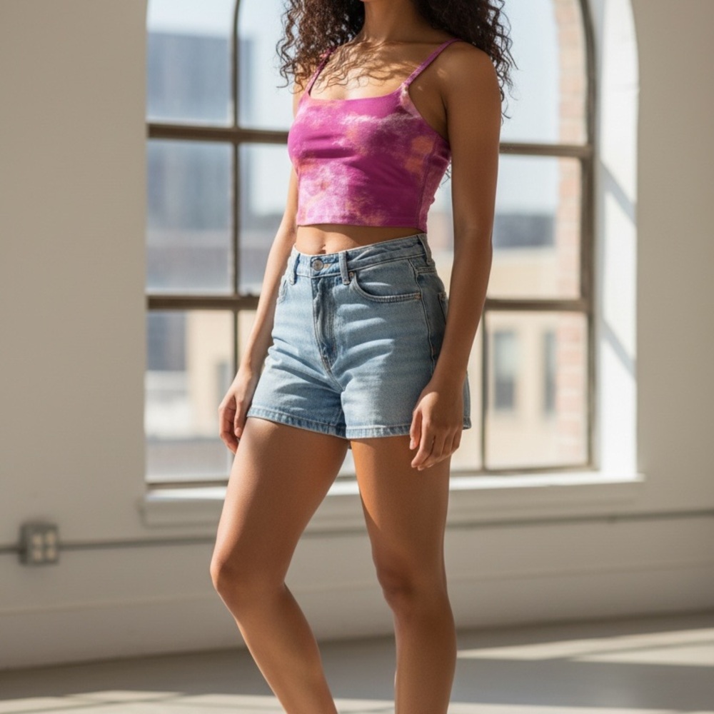 Nike Pink Tie-Dye Crop Top